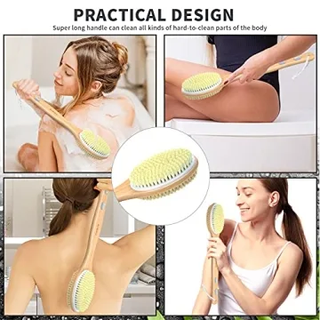 Metene Bamboo Body Brush - Exfoliate & Cleanse Naturally