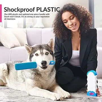 WELLTED Self-Cleaning Pet Hair Remover Brush for Fur & Lint