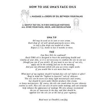 UMA Absolute Anti Aging Face Oil For Wrinkles & Dryness | 100% Natural, Non-toxic, and free from all synthetics | Daily Ayurvedic Moisturizer for youthful skin (1fl oz | 30ml)