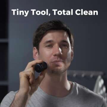 MicroNovelty Ultra-Compact Smallest Electric Shaver, EVO Shaver Pocket-Size Men's Razor, Portable Travel Shaver for Beard Trimming and Grooming, Multifunctional Shaver for On-The-Go Use