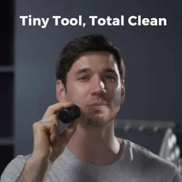 MicroNovelty Ultra-Compact Smallest Electric Shaver, EVO Shaver Pocket-Size Men's Razor, Portable Travel Shaver for Beard Trimming and Grooming, Multifunctional Shaver for On-The-Go Use