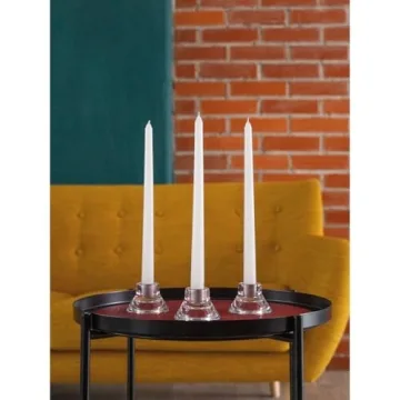 Candwax Taper Candles 10 inch Dripless Set of 4 Ideal for Dinners