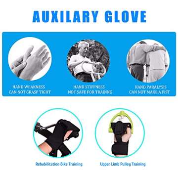 Finger Splint Brace Ability,KIKIGOAL Finger Gloves Brace Elderly Fist Stroke Hemiplegia Hand Training