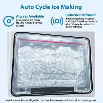 Aeitto Nugget Ice Maker: 55 lbs Chewable Ice Daily