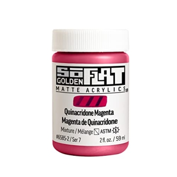 SoFlat Matte Acrylics by GOLDEN in Quinacridone Magenta 2 fl oz