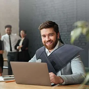 UTK Infrared Neck Heating Pad, FSA HSA Eligible, Far Infrared Heating Pad for Pain Relief, Natural Gemstones, Memory Controller, Temperature Adjustable（23.5'' x 21.5''）