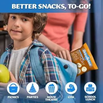 Drizzilicious Mini Rice Cakes Birthday Cake - Rice Crisps, Healthy Snack for Adults and Kids, Flavored Rice Cakes, Vegan, Gluten Free, Allergen Free, Only 90 Calories Per Serving - 4 oz (Pack of 2)