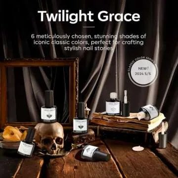 Modelones 6-Color Black Gel Nail Polish - Salon Quality