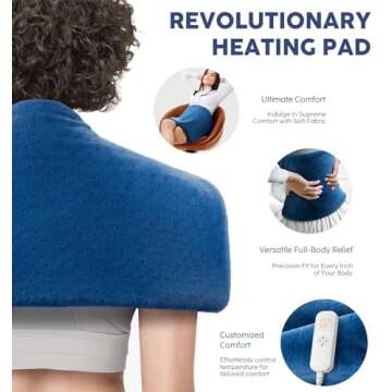 FANATATO Heating Pad for Back Pain & Cramps - Ideal Gift for All Occasions