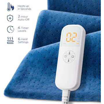 Comforting Electric Heating Pad for Back Pain Relief