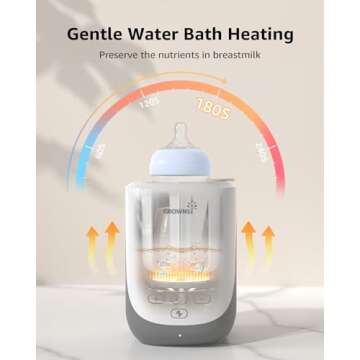 GROWNSY 10-in-1 Baby Bottle Warmer with Night Light