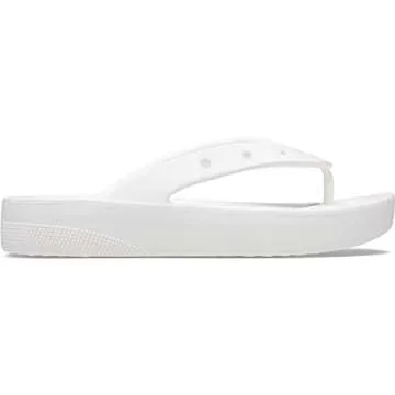 Shop Crocs Women's Classic Platform Flip Flops - White