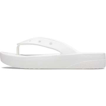 Shop Crocs Women's Classic Platform Flip Flops - White