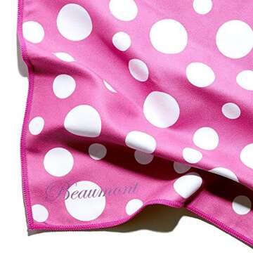 Beaumont Pink Polka Dot Musical Cleaning Cloth 40x30cm