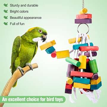 MEWTOGO Colorful Chewing and Foraging Bird Toys