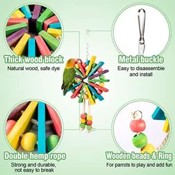 MEWTOGO Colorful Chewing and Foraging Bird Toys