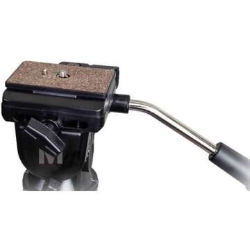 Magnus VT-100, Video Tripod System with 2-Way Pan Head, Extends to 59”, Max Load 4.4 lbs. Mid-Level Spreader. Plus Free Quick Release Plate, and Carry Case with Shoulder Strap