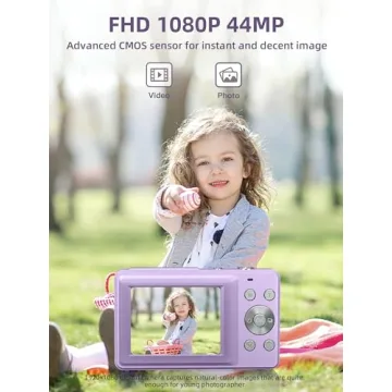 Kids Digital Camera, FHD 1080P with 16X Zoom