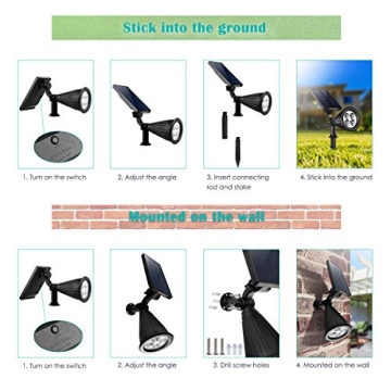 Adjustable Waterproof URPOWER Solar Lights for Outdoor Use