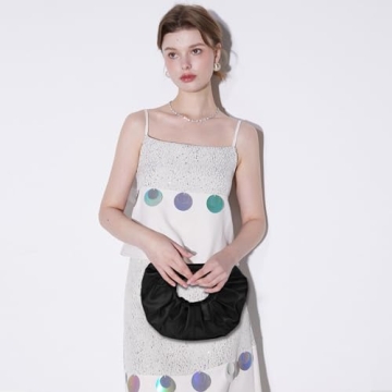 JENSVOIR Women's Black Evening Clutch - Stylish Party Purse