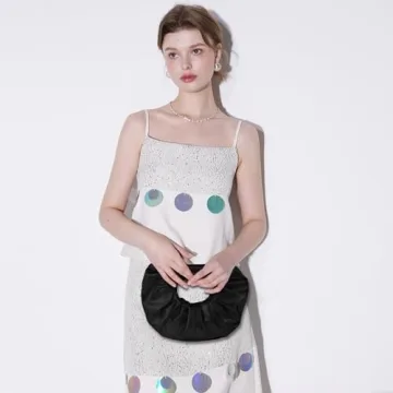 JENSVOIR Women's Black Evening Clutch - Stylish Party Purse