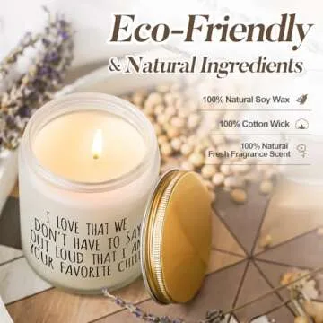 Mothers Day Gifts for Mom, Mom Birthday Gift from Daughter or Son, Funny Present for Grandma Nana Dad, Favorite Child Candle, Sentimental Fathers Day & Christmas Presents, Lavender Scented Candle