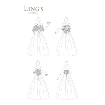 Ling's Moment Navy&Burgundy 7 Inch Artificial Flowers Wedding Bouquet for Bridesmaids,Set of 4,Bouquets for Bride,Wedding Arch Flowers,Bridal Shower,Centerpiece,Party and Wedding Ceremony Anniversary