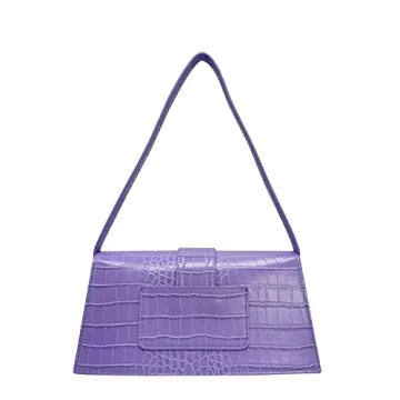 Purple Shoulder Bag for Women Fashionable Mini Hobo Tote