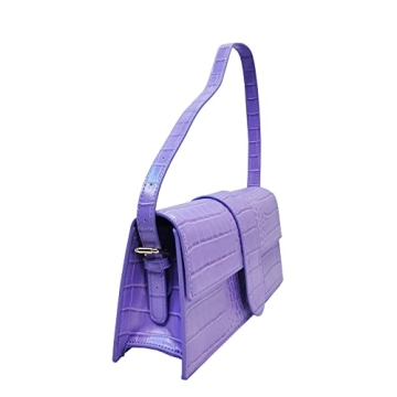 Purple Shoulder Bag for Women Fashionable Mini Hobo Tote