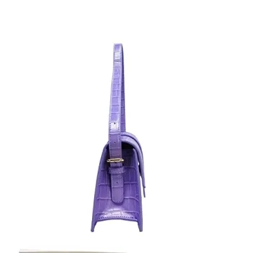 Purple Shoulder Bag for Women Fashionable Mini Hobo Tote