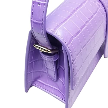 Purple Shoulder Bag for Women Fashionable Mini Hobo Tote
