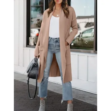 Trendy ANRABESS Long Cardigan Sweater for Women