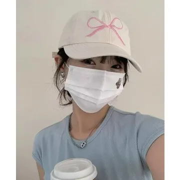 Bow-Tie Baseball Cap for Women Fashion Sun Hats for Women Trucker Hat Y2k Sun Cap Visor Cap Hiking Travel Trendy 2024 Beige