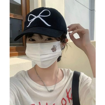 Bow-Tie Baseball Cap for Women Fashion Sun Hats for Women Trucker Hat Y2k Sun Cap Visor Cap Hiking Travel Trendy 2024 Beige