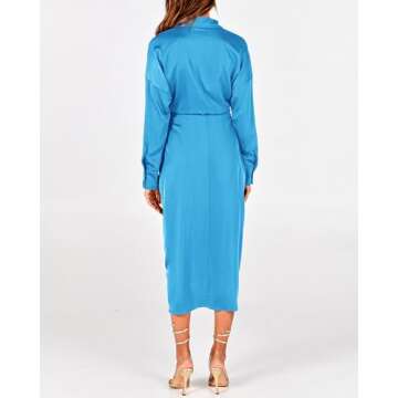 BTFBM Women Satin Maxi Dress - Elegant & Versatile