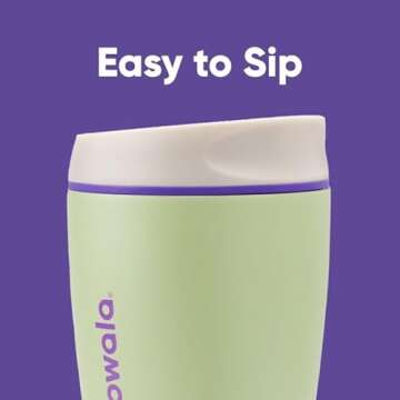 Owala SmoothSip Insulated Stainless Steel Coffee Tumbler, Reusable Iced Coffee Cup, Hot Coffee Trave...