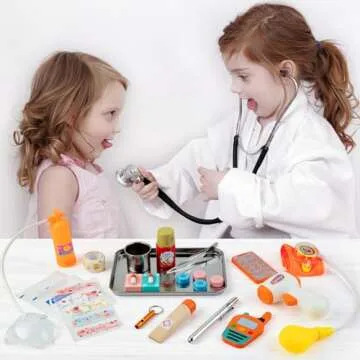 EFO SHM 34-Piece Kids Doctor Playset for Ages 3-5