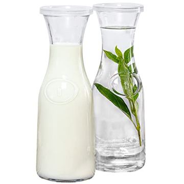 Estilo 1L Glass Carafe Set of 2 with Lid
