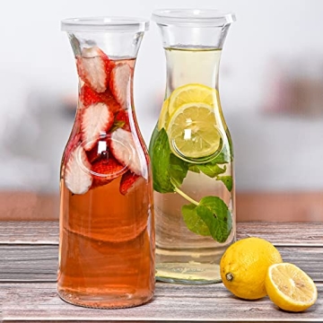 Estilo 1L Glass Carafe Set of 2 with Lid