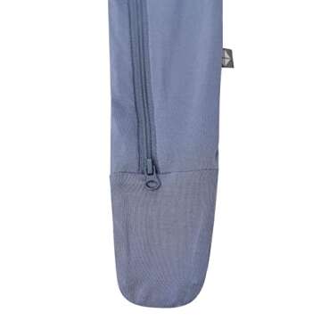 KYTE BABY Unisex Zipper Closure Footies, Rayon Made From Bamboo (Newborn, Slate)