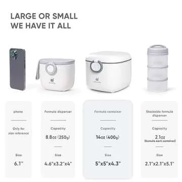 Termichy 14OZ Portable Baby Formula Dispenser Container