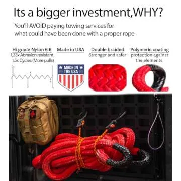 Yankum 30' Rattler Series Rope for Towing & Recovery