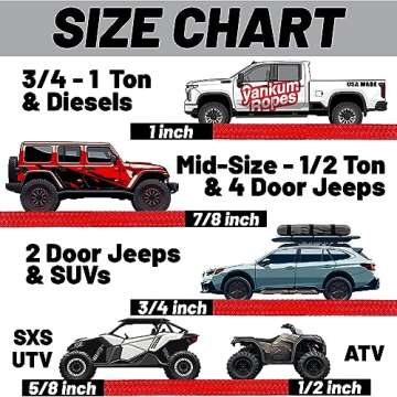 Yankum 30' Rattler Series Rope for Towing & Recovery