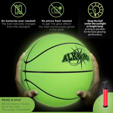 LED Glow in The Dark Basketball for Kids