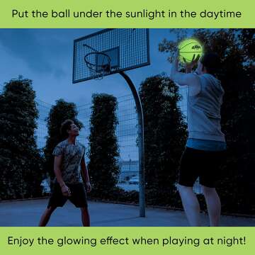 LED Glow in The Dark Basketball for Kids