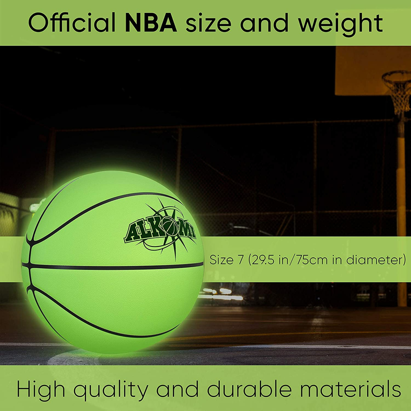 LED Glow in The Dark Basketball for Kids