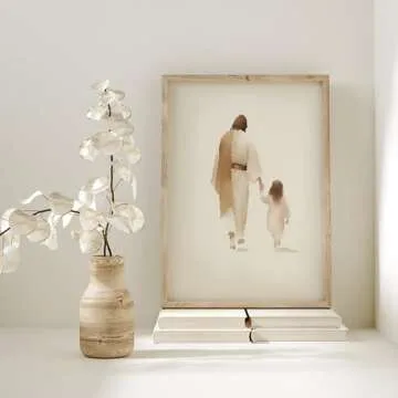 ESSEN Life | The Way He Leads | Christian Wall Art Jesus Poster Decor Christian Christmas Decor Christian Home Decor Perfect Religious Wall Art Gift for Women (8x10 Unframed)