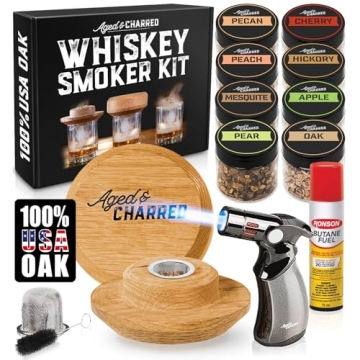 Whiskey Cocktail Smoker Kit with Torch & Butane