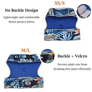 Adjustable Cat Harness and Leash Set for Safe Walks