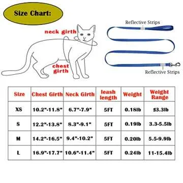 Adjustable Cat Harness and Leash Set for Safe Walks
